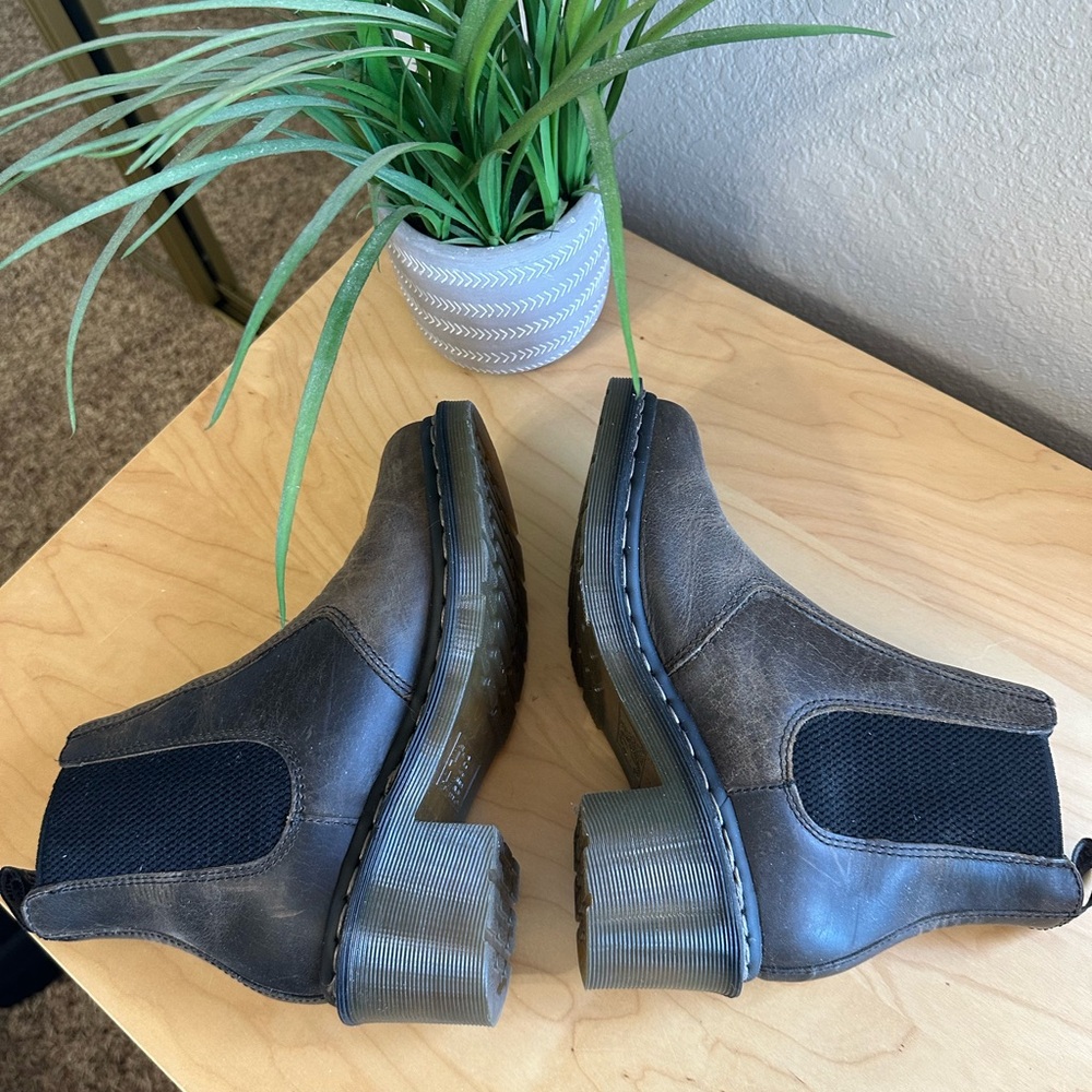 Dr. Martens Dark Brown Leather Ankle Boots - Picture 3 of 5